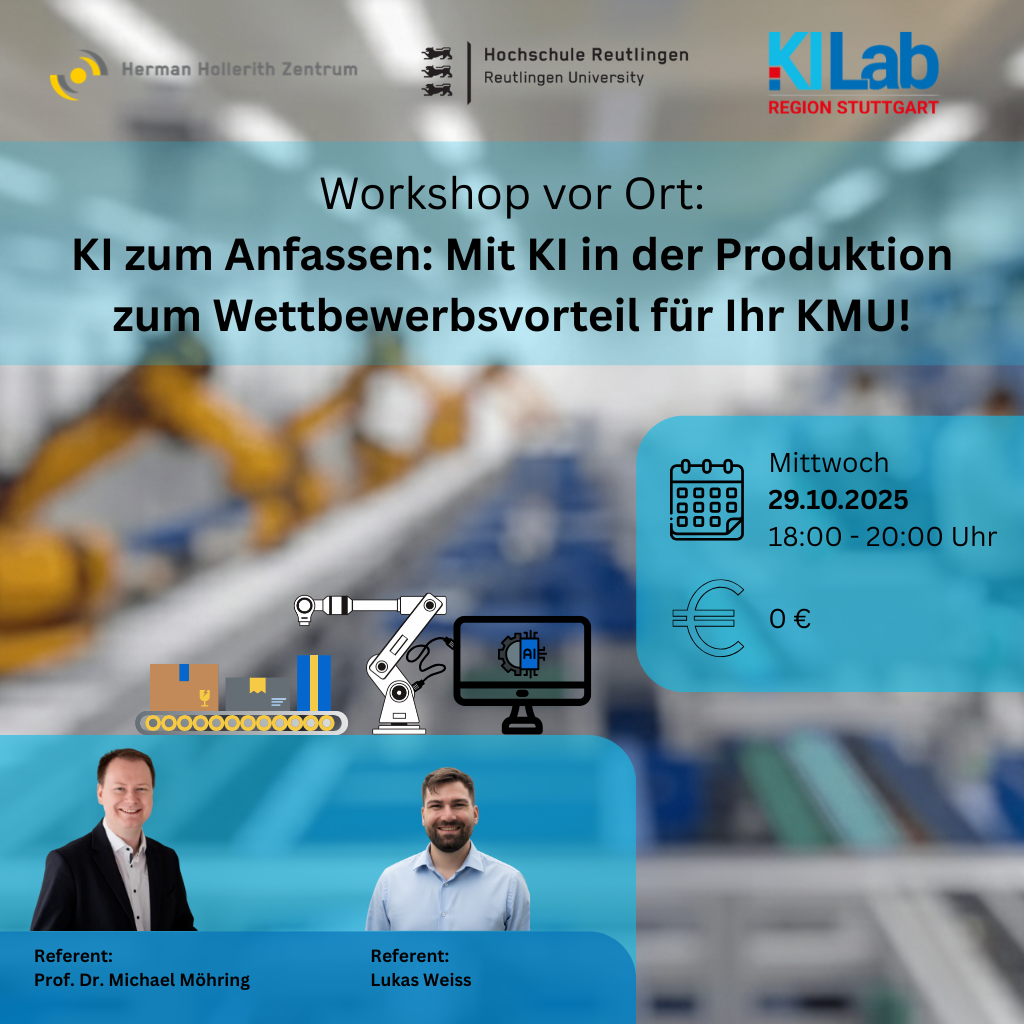 Visual zum KI-Workshop für die Produktion vom HHZ am 29.10.2025