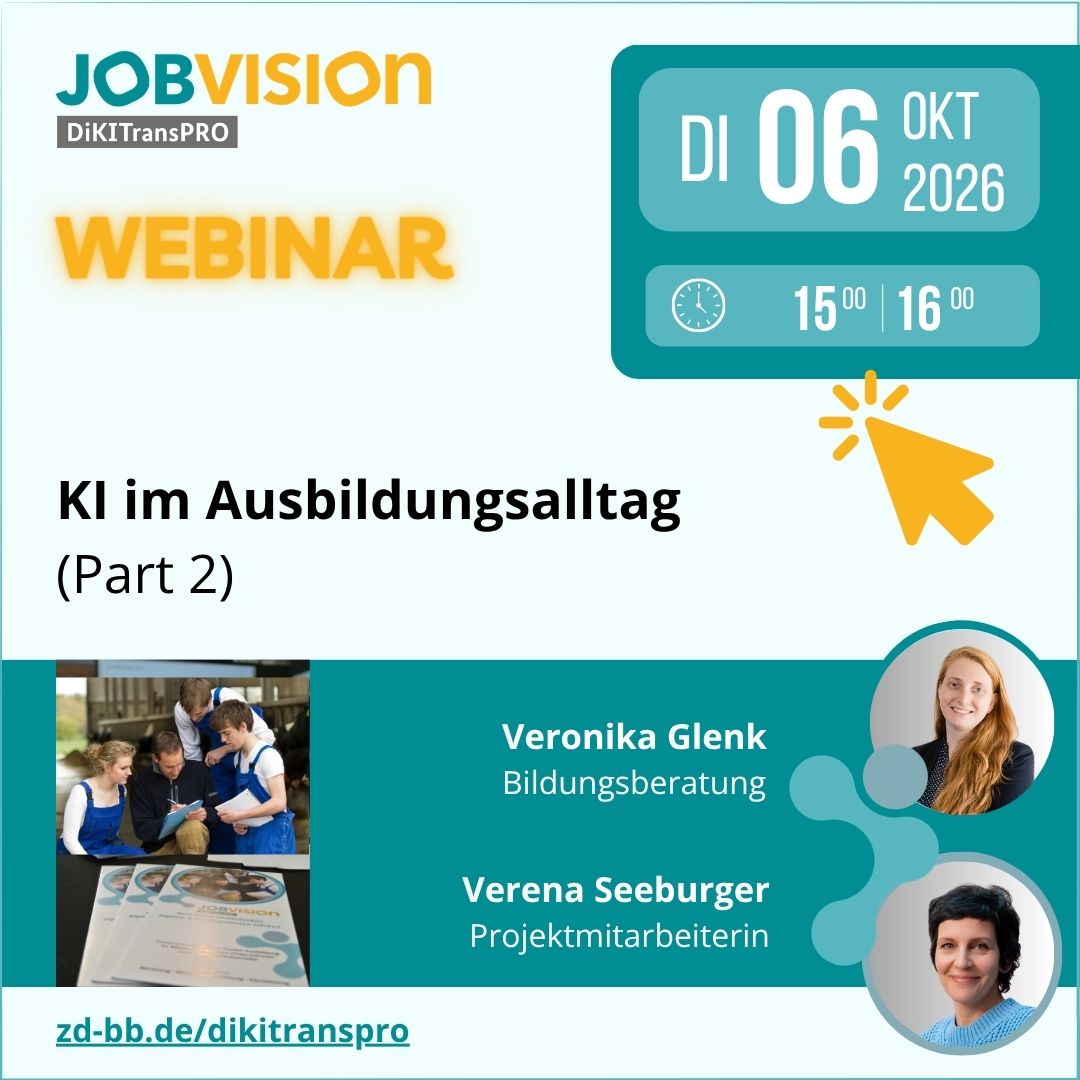 Visual zum Webinar - KI in der Ausbildung (Part2)