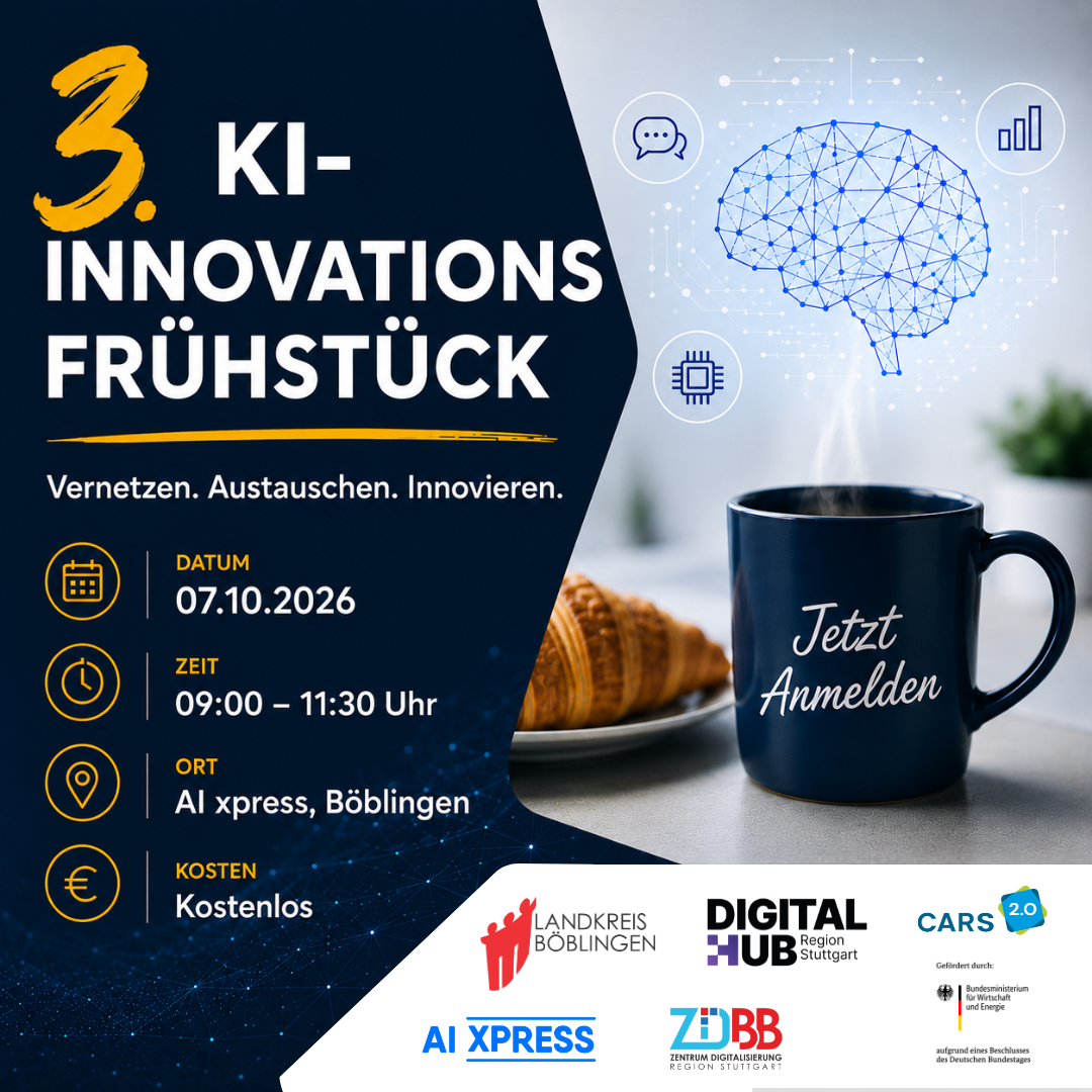 Visual für das dritte KI-Innovationsfrühstück 2026