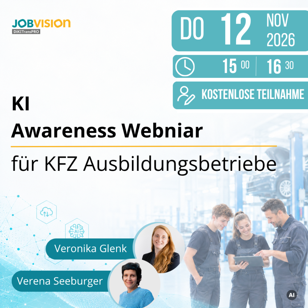 Visual für KI Awareness für KFZ Innung, DiKITransPRO
